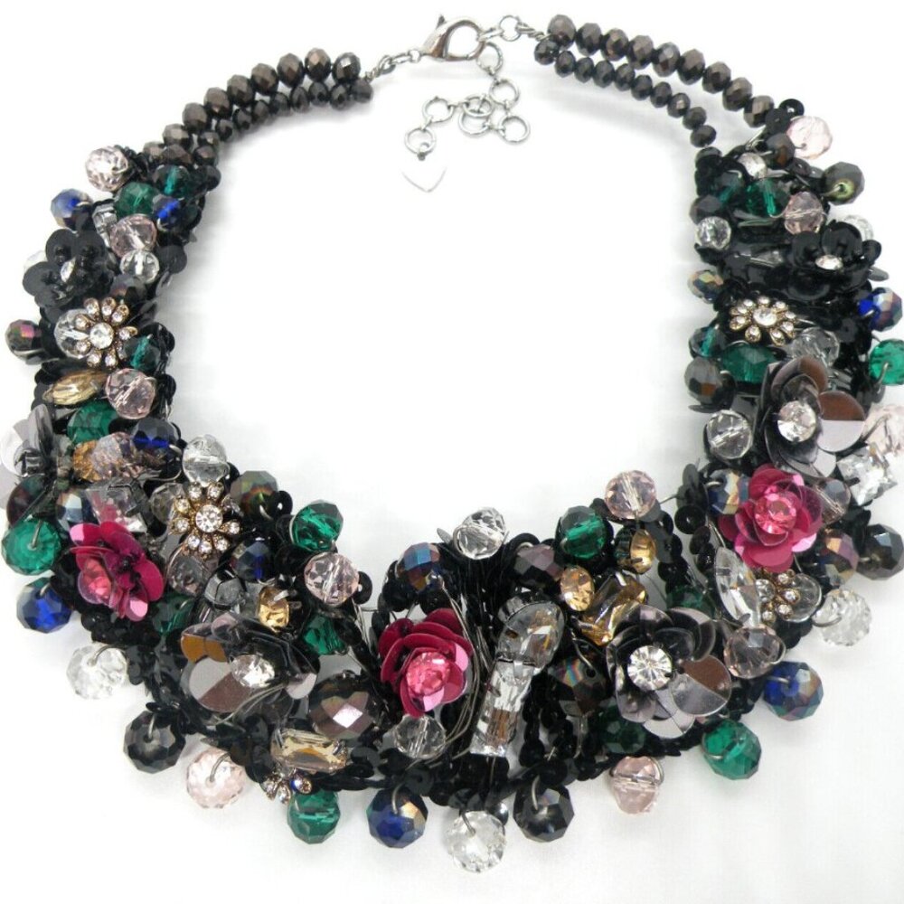 Vintage Aldo floral statement necklace